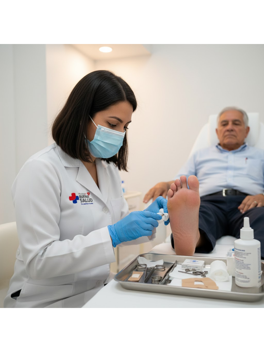 Curación de pie diabético (imagen referencial)