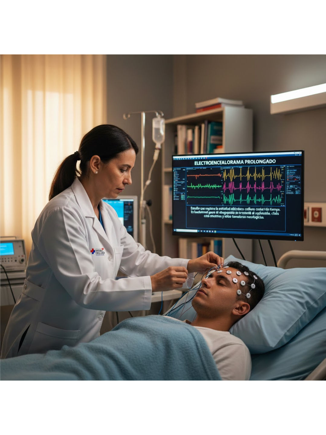 Electroencefalograma prolongado (imagen referencial)