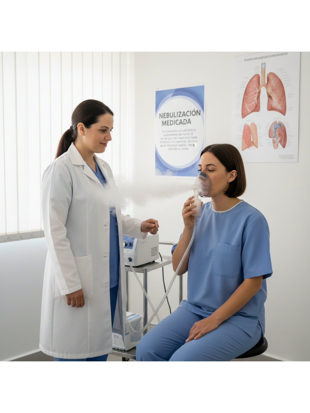 Nebulización medicada (imagen referencial)